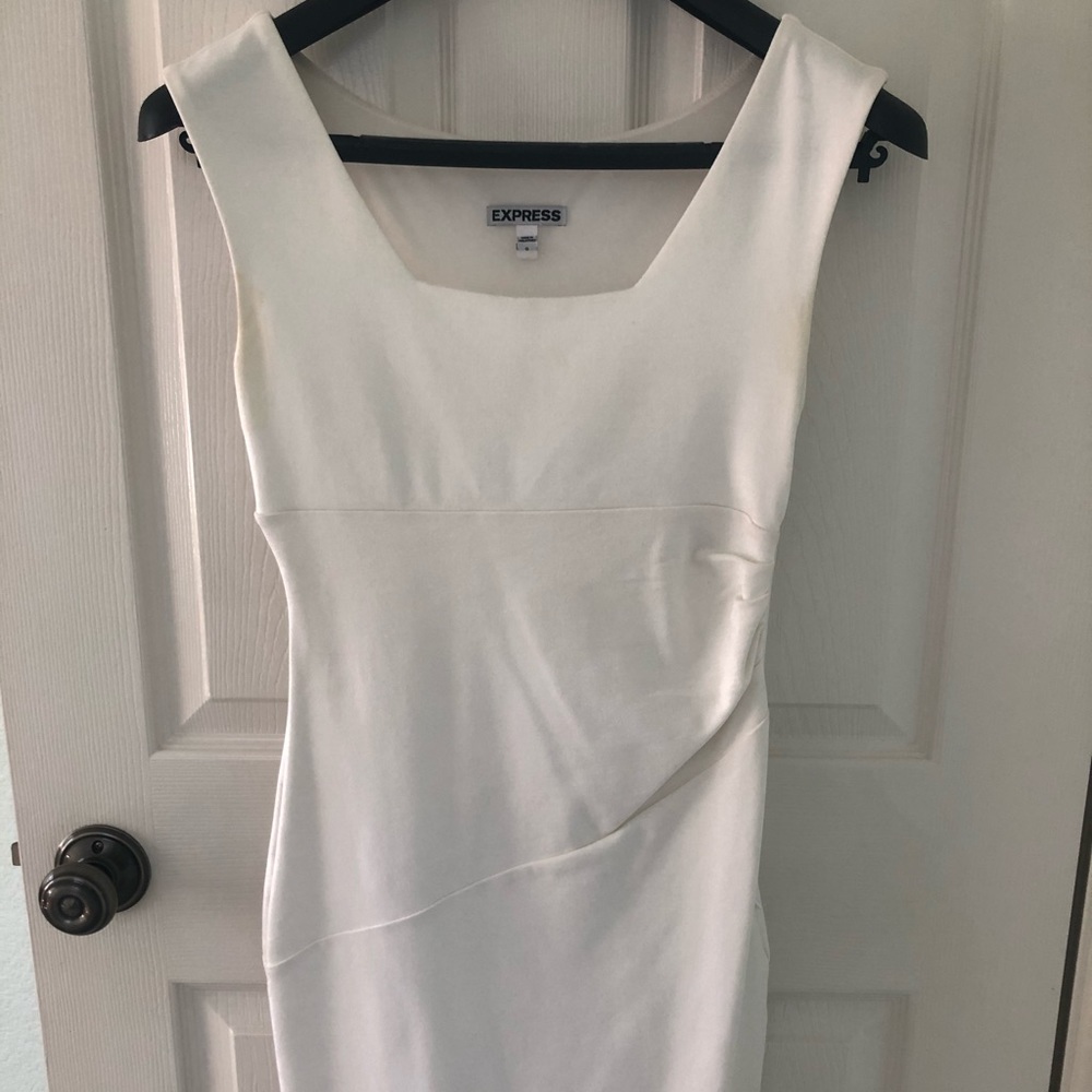 Express white square neck dress